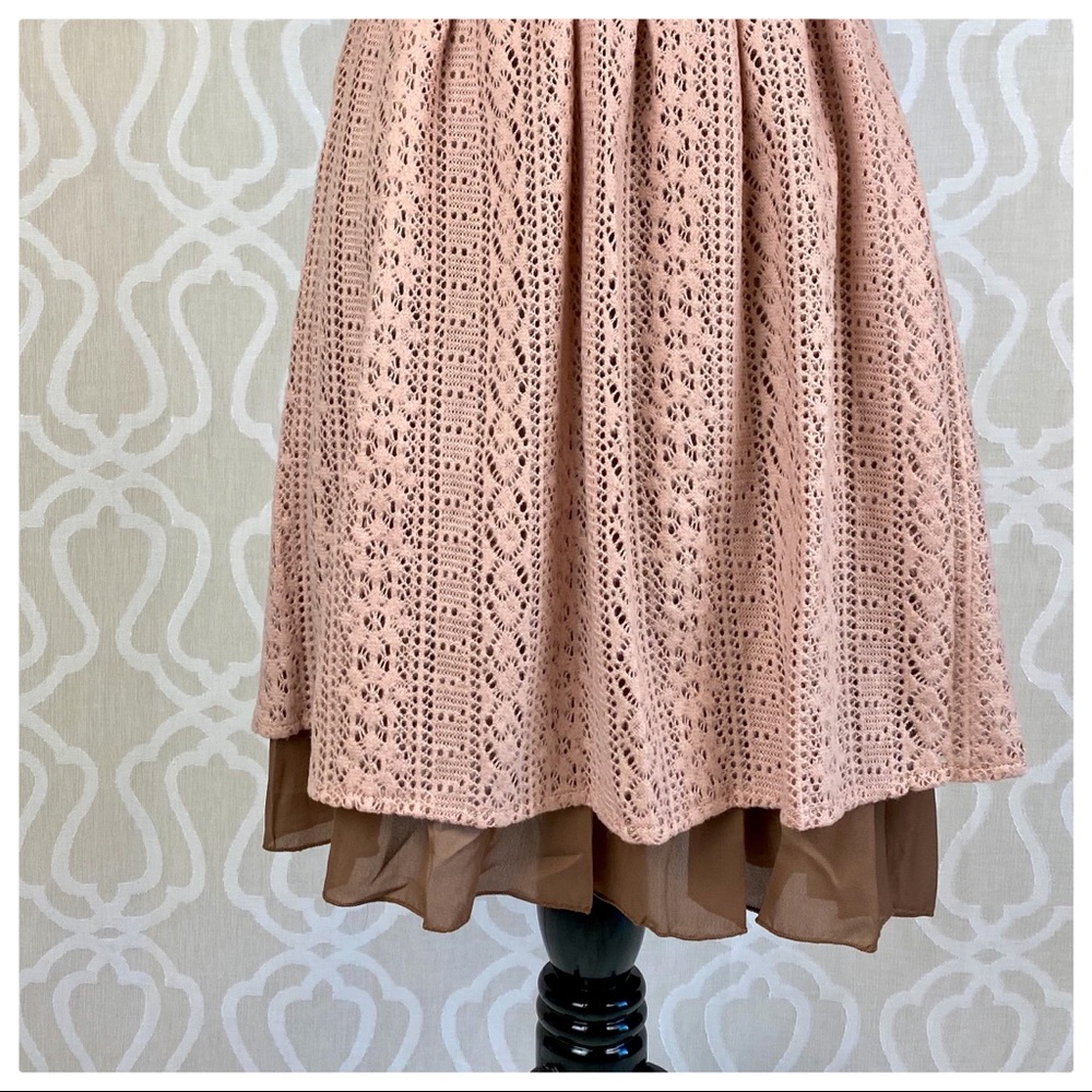 Julie Brushed Lace Overlay Dress - Picture 4 of 8